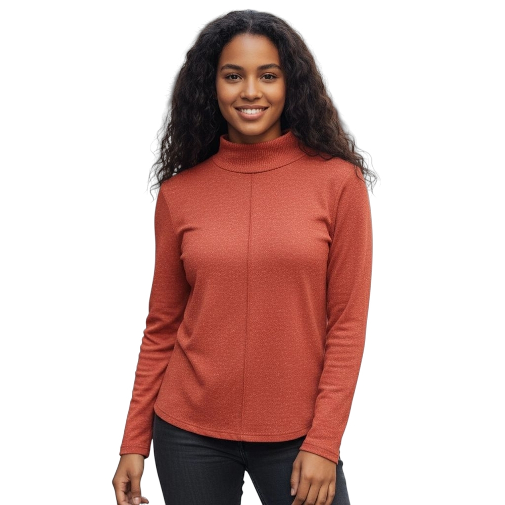 Eve Gravel Rust Knit Top